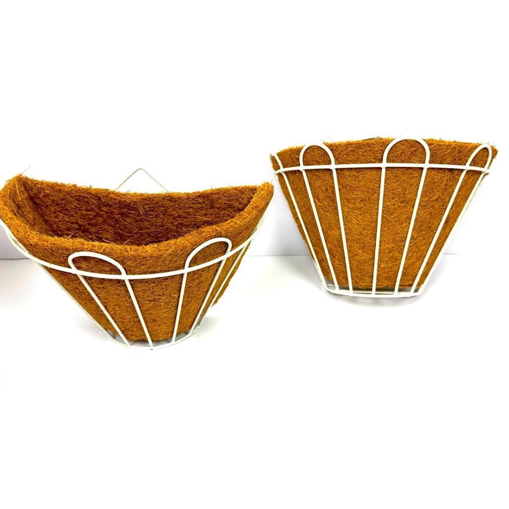 New Coconut Coir Wall Hanging Half Round Flower Plant Basket